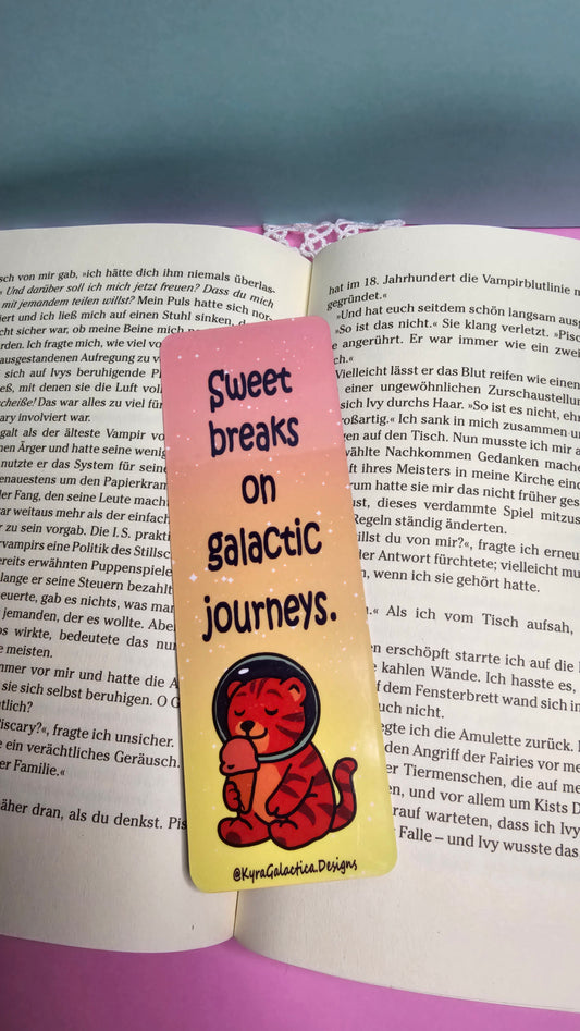 Mond-Reh & Eis-Tiger - Lesezeichen - beidseitig bedruckt