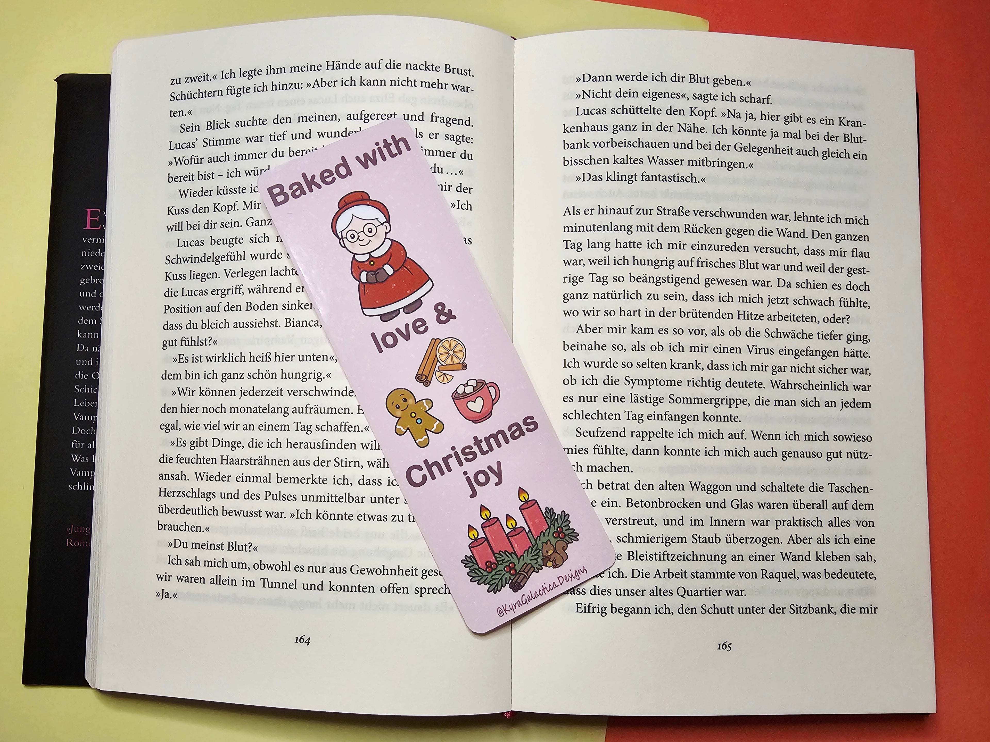 Mr. &amp; Mrs. Claus - Bookmark - printed on both sides 