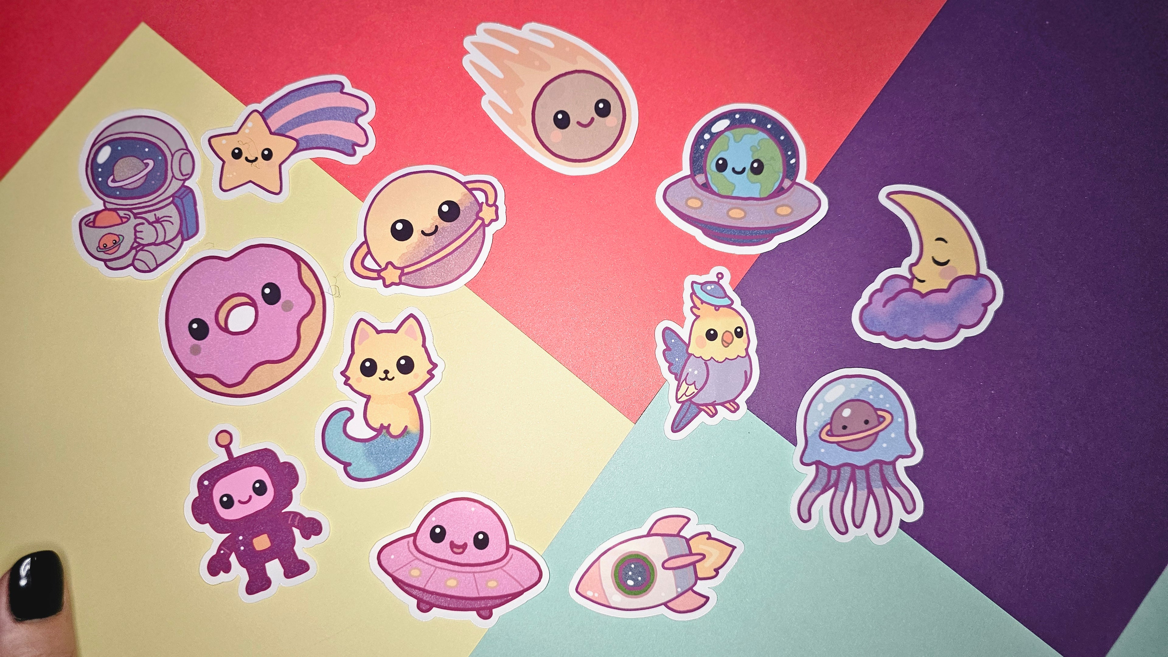 Single Sticker – Galactic Cutie Collection in pink