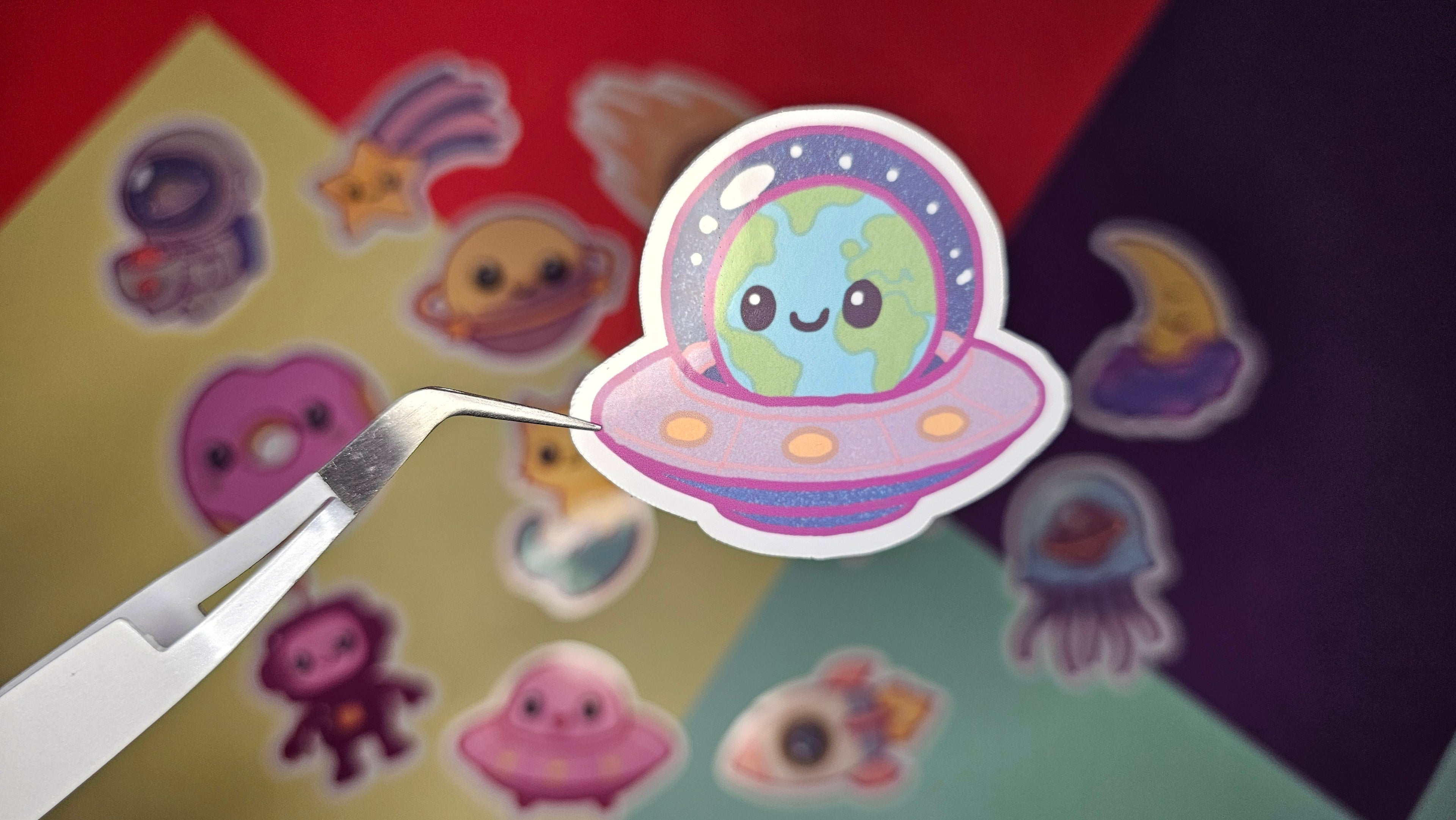 Single Sticker – Galactic Cutie Collection in pink