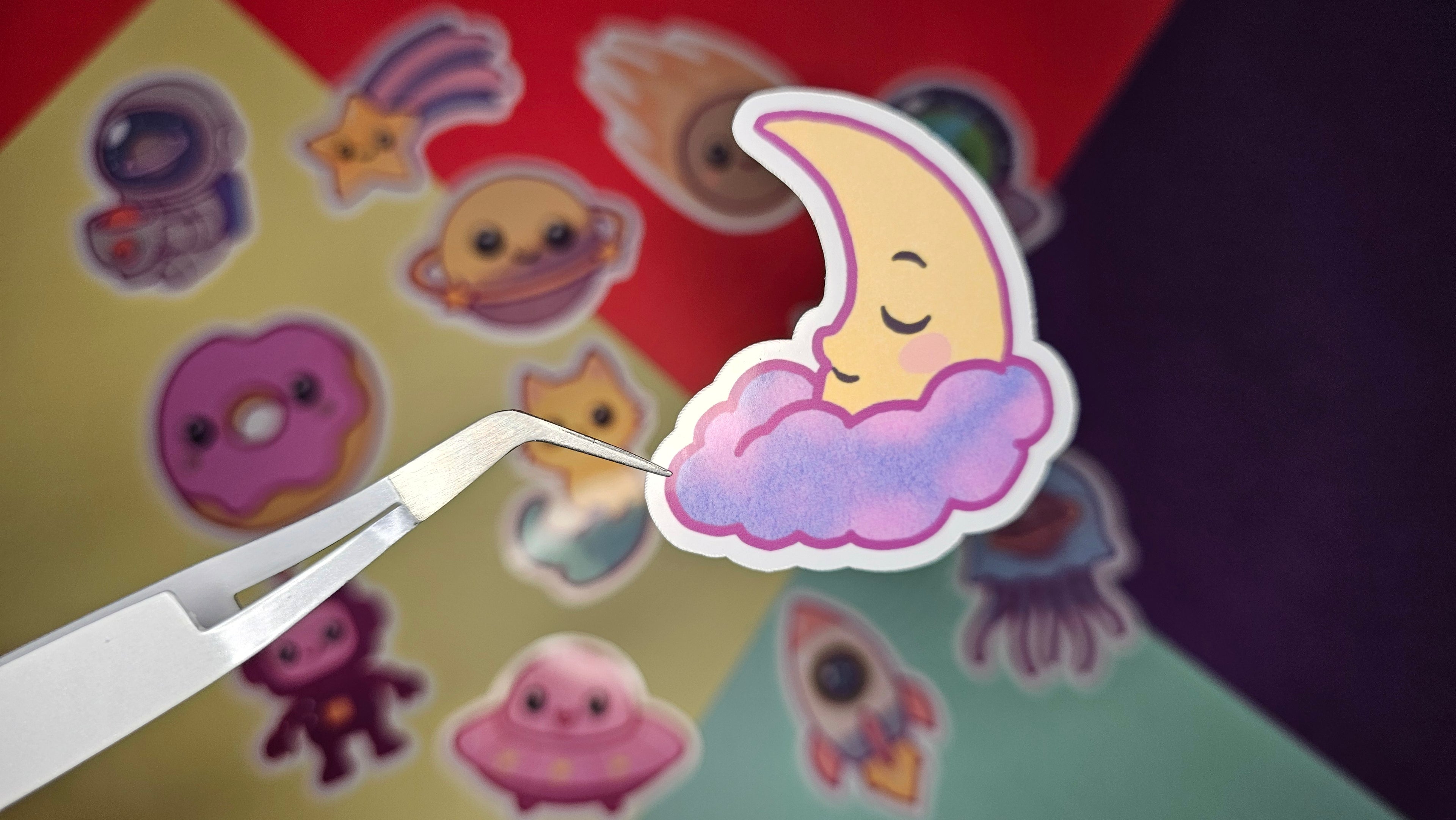 Single Sticker – Galactic Cutie Collection in pink
