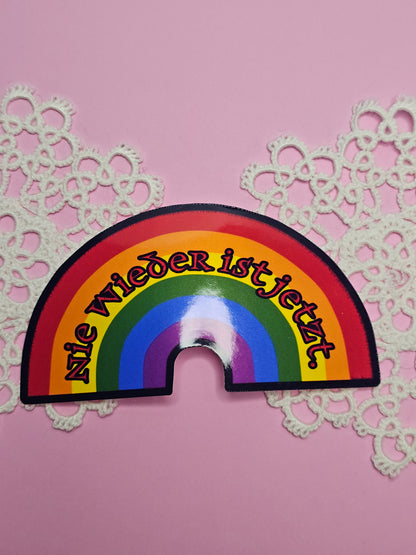 Einzelsticker - Regenbogen „Nie wieder ist jetzt“