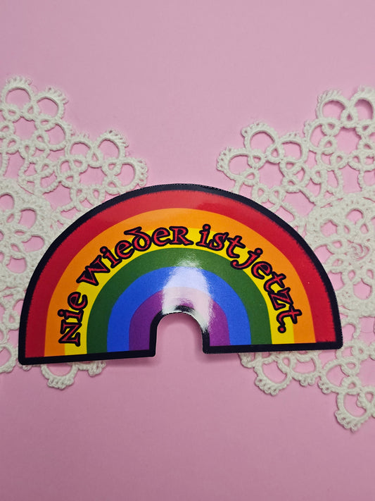 Einzelsticker - Regenbogen „Nie wieder ist jetzt“