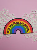 Single sticker - Rainbow "Never again is now"