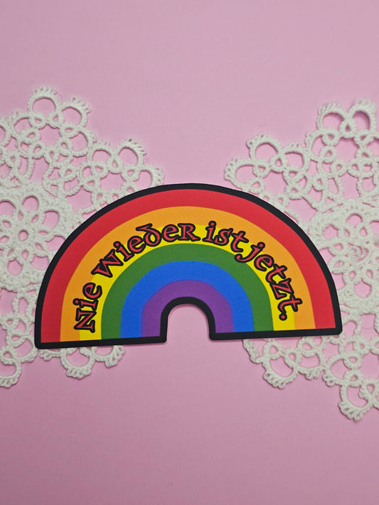 Einzelsticker - Regenbogen „Nie wieder ist jetzt“