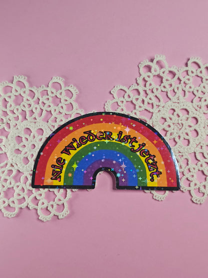 Einzelsticker - Regenbogen „Nie wieder ist jetzt“