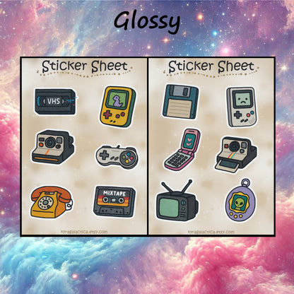 Retro Vintage Sticker Set - 2 sheets