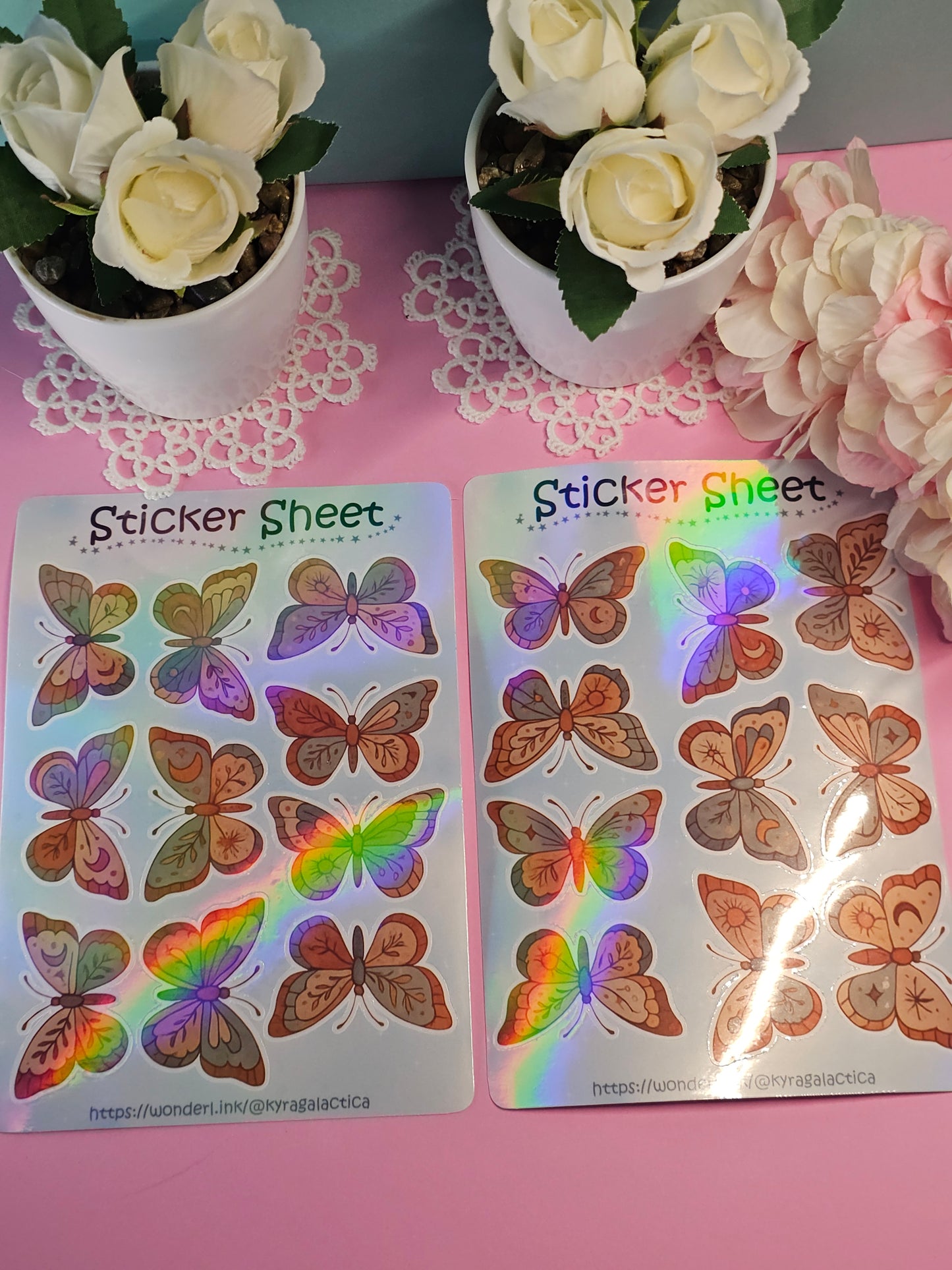 Schmetterlinge Sticker Set – 2 Bögen
