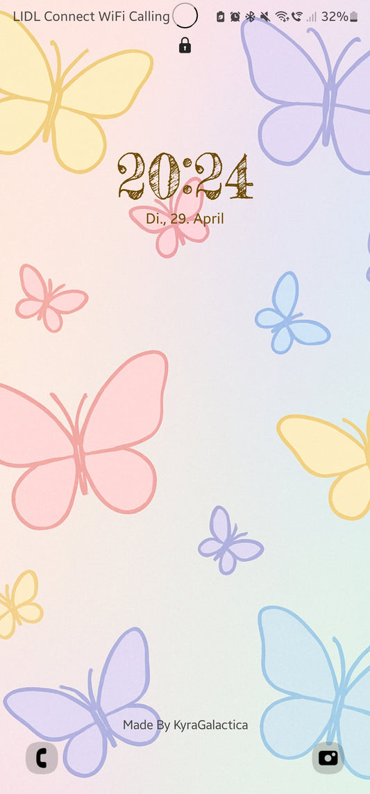 Smartphone Wallpaper – Butterfly - Lovely - Pastel