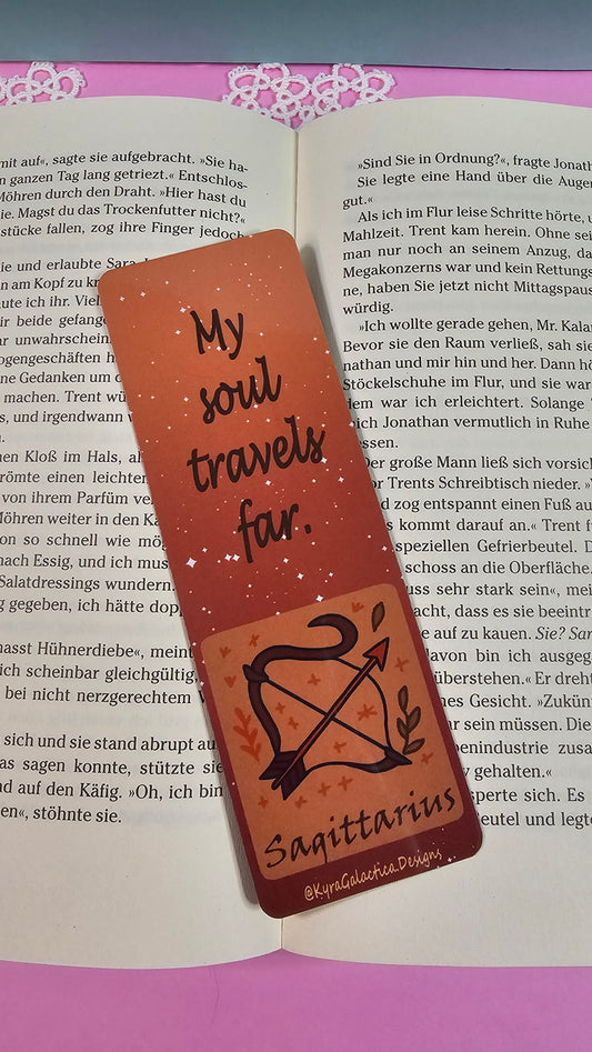 Schütze - Lesezeichen - beidseitig bedruckt