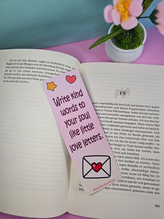 Blooming Self Love - Lesezeichen - beidseitig bedruckt