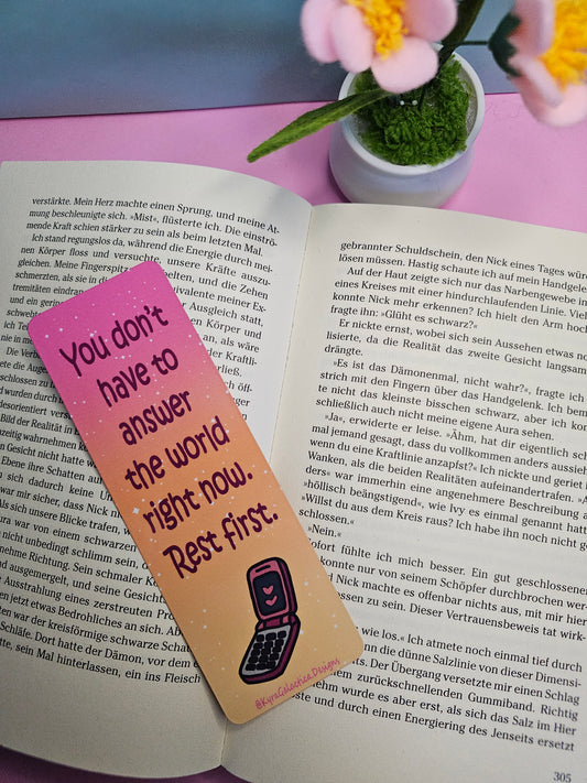 Late Night Comfort - Lesezeichen - beidseitig bedruckt