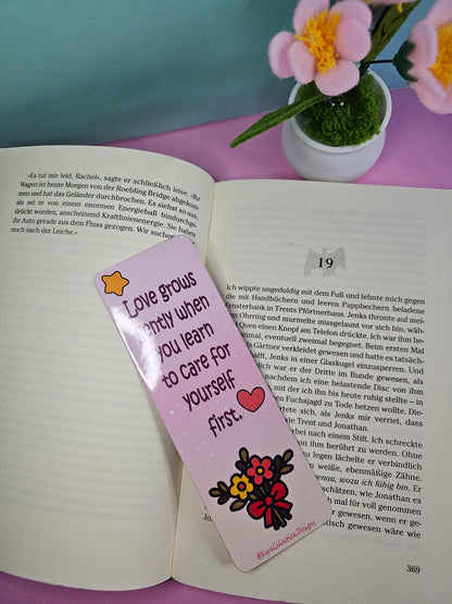 Blooming Self Love - Lesezeichen - beidseitig bedruckt