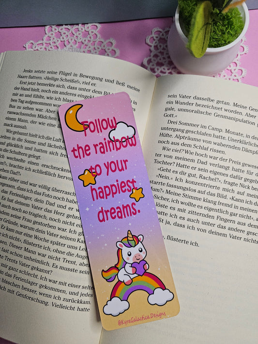 Rainbow Wishes - Lesezeichen - beidseitig bedruckt