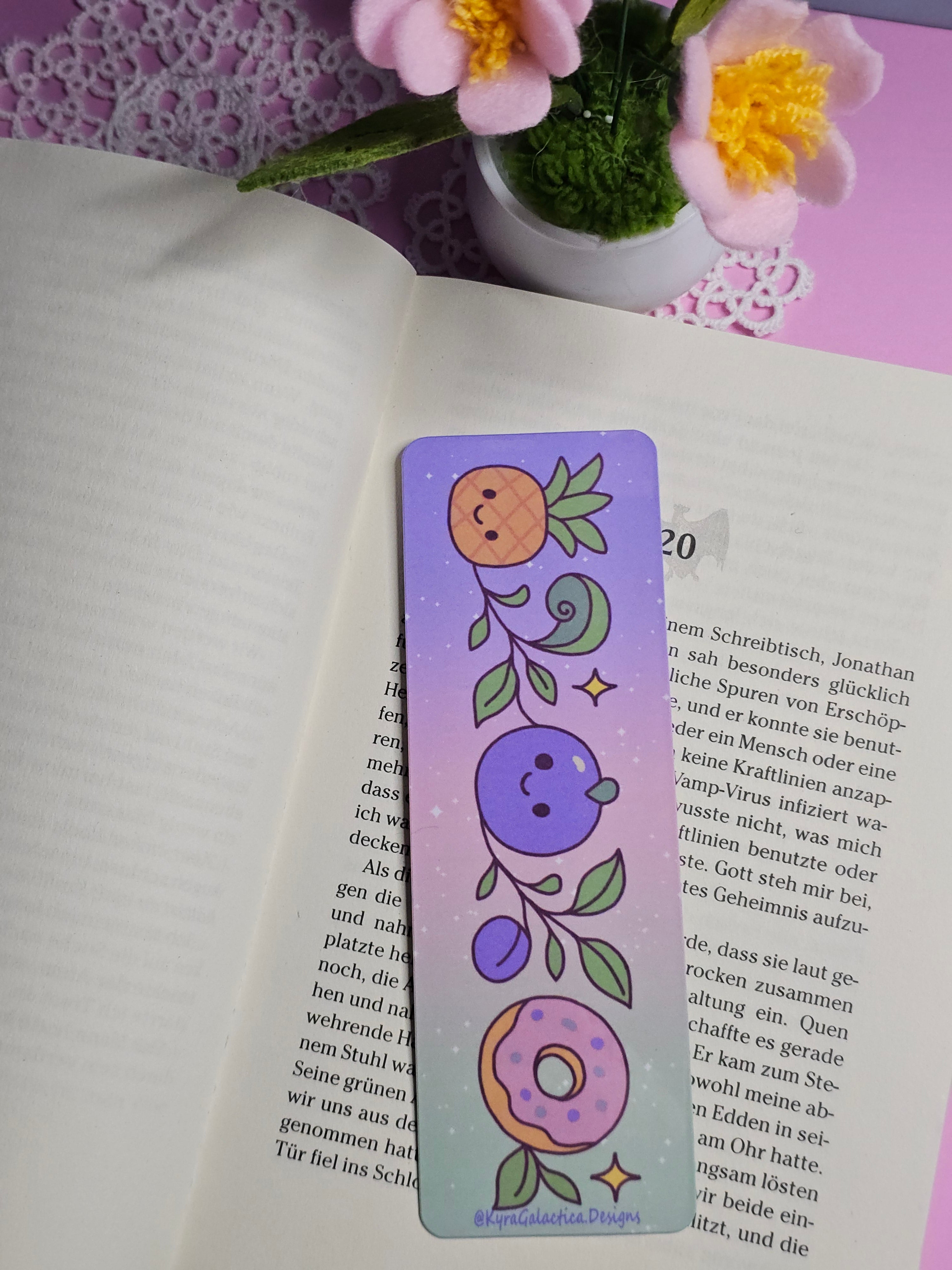 Blueberry Donut Dreams - Bookmark - double-sided