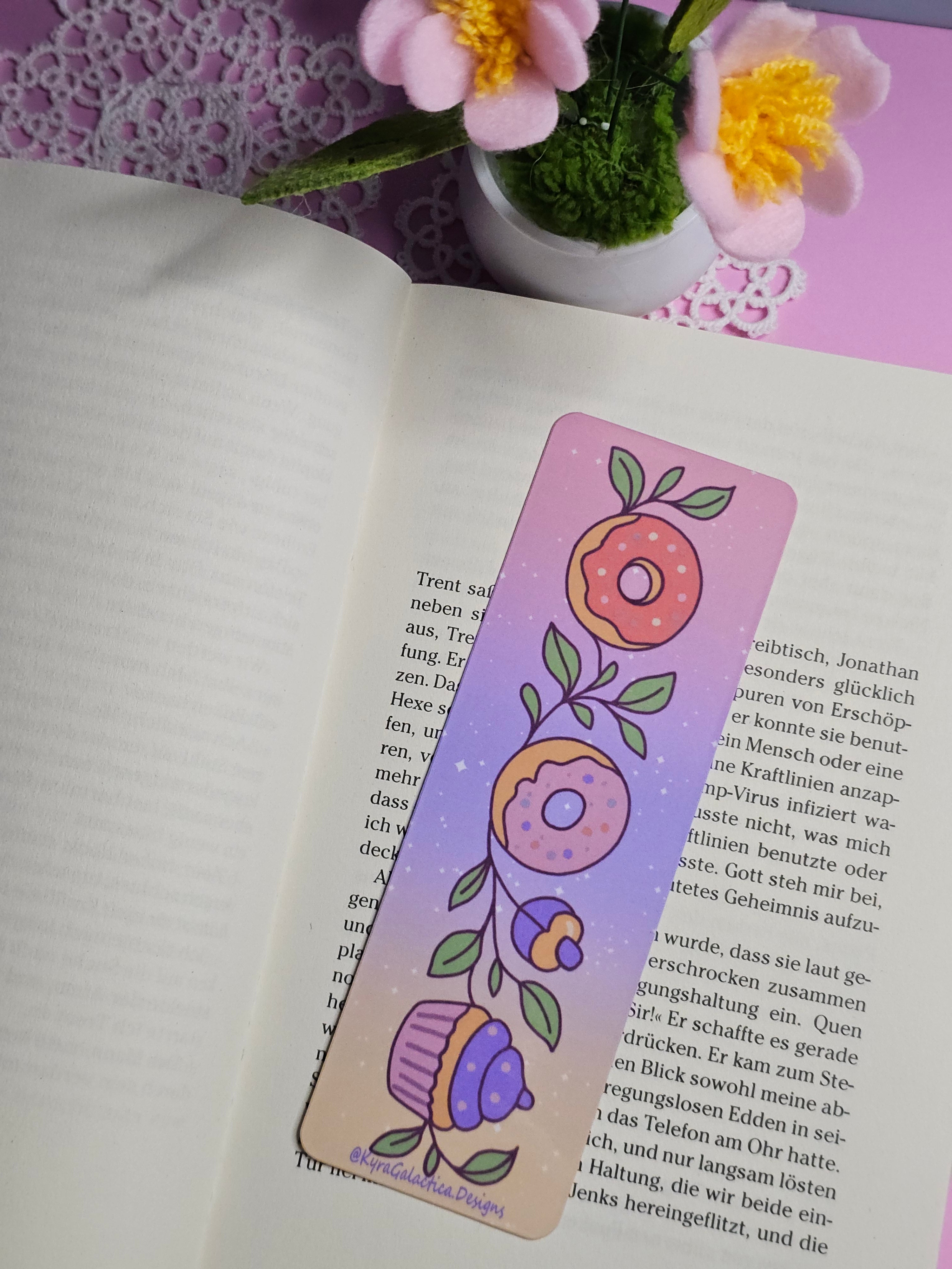 Donuts & Cupcake Garden - Bookmark - double-sided