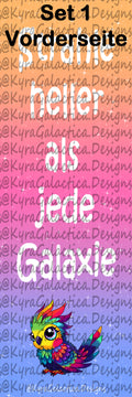 Your personalized Kyra Galactica bookmark - printed on both sides