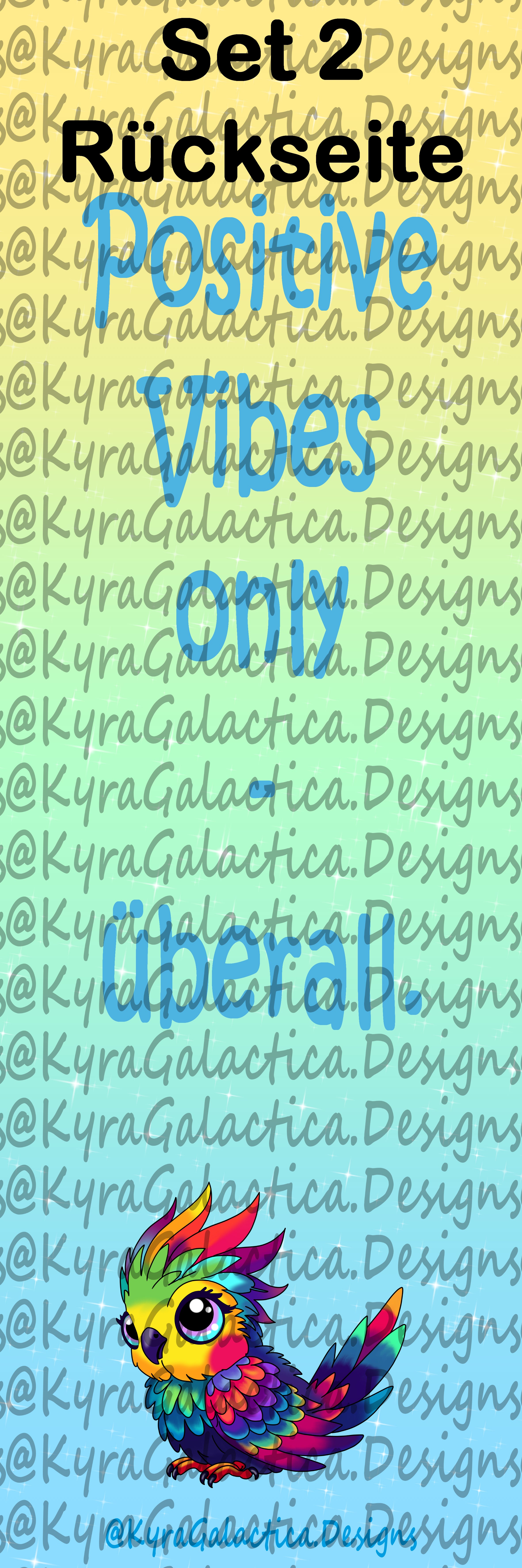 Your personalized Kyra Galactica bookmark - printed on both sides