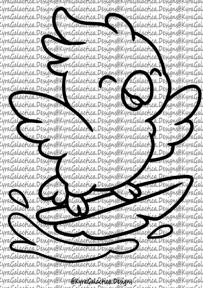 Ausmalbilder - Tropische Vögel