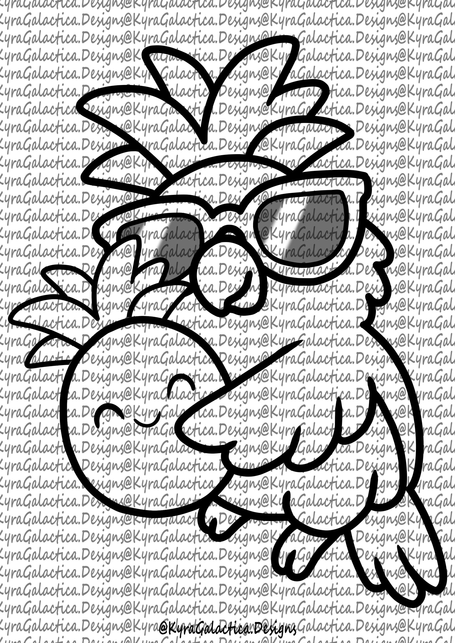 Ausmalbilder - Tropische Vögel