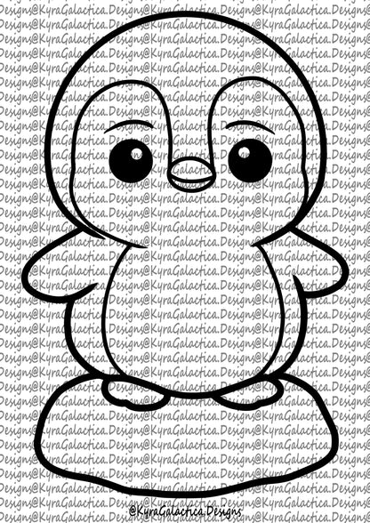 Ausmalbilder - Pinguine