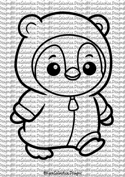 Ausmalbilder - Pinguine