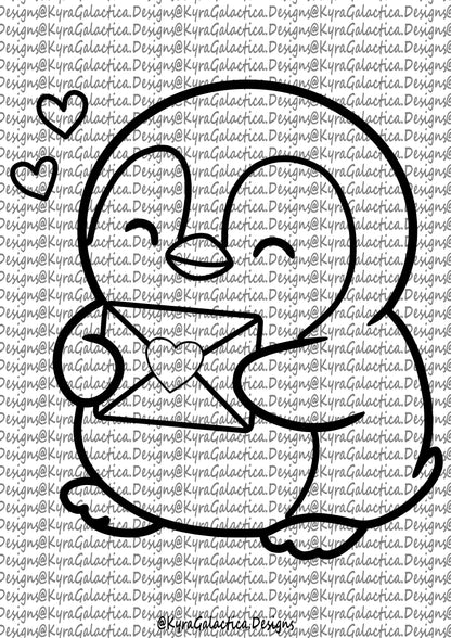 Ausmalbilder - Pinguine