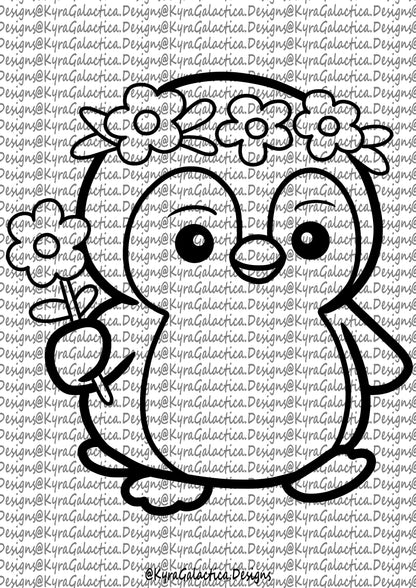 Ausmalbilder - Pinguine