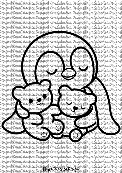 Ausmalbilder - Pinguine