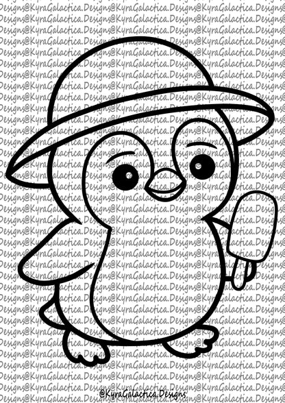 Ausmalbilder - Pinguine