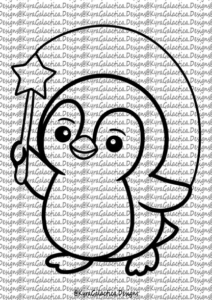 Ausmalbilder - Pinguine