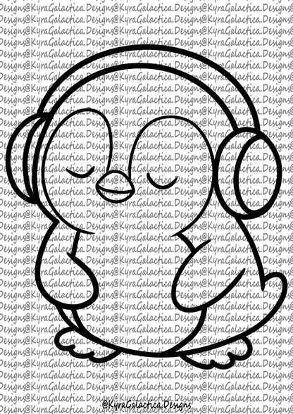 Ausmalbilder - Pinguine