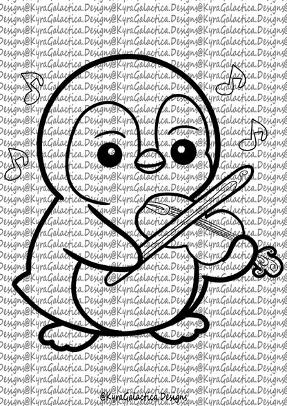 Ausmalbilder - Pinguine