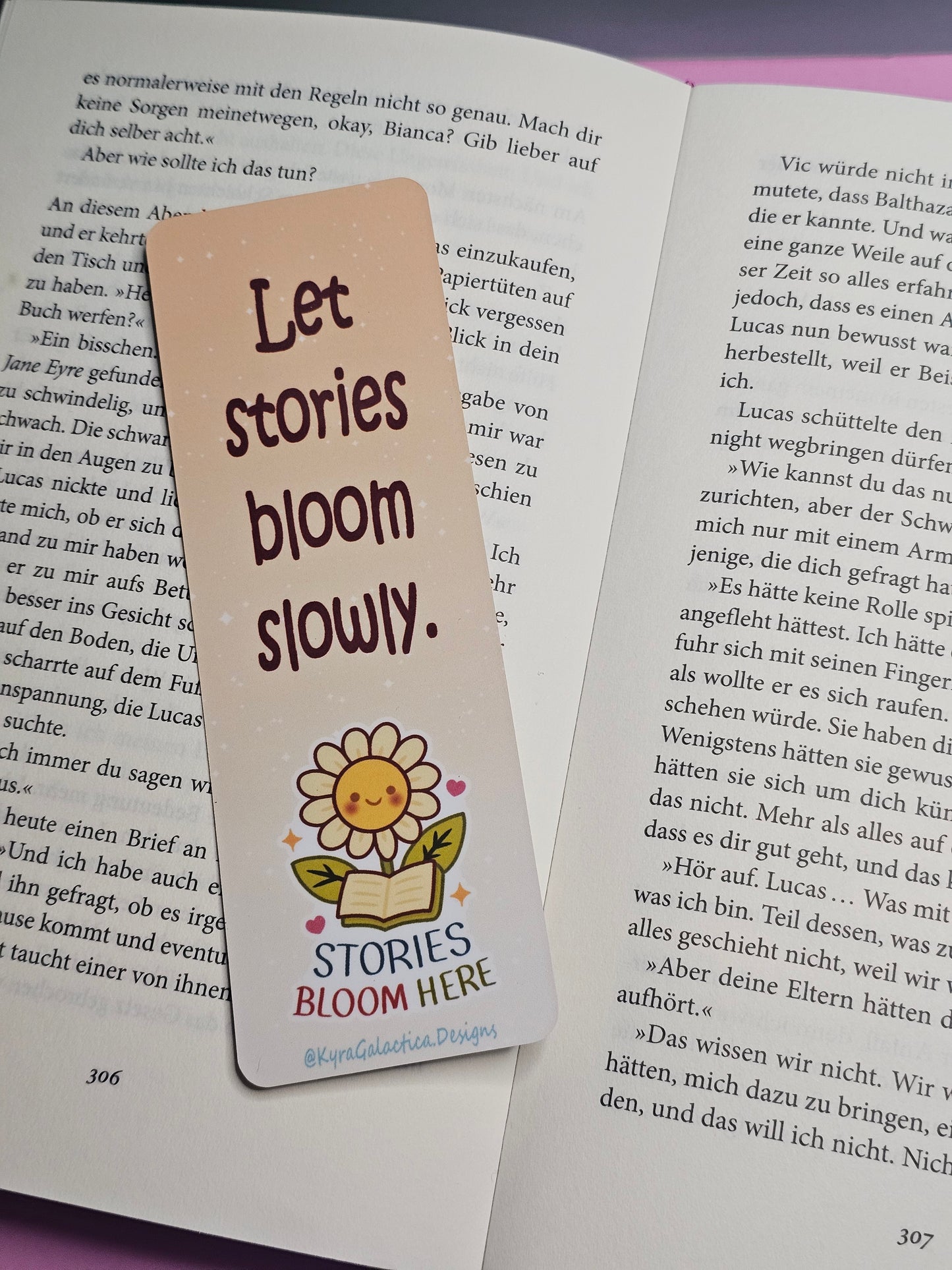 Soft and Bloom - Lesezeichen - beidseitig bedruckt