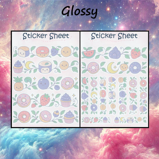 Sweet Food Sticker Set – 2 sheets