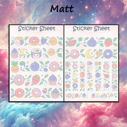 Sweet Food Sticker Set – 2 sheets