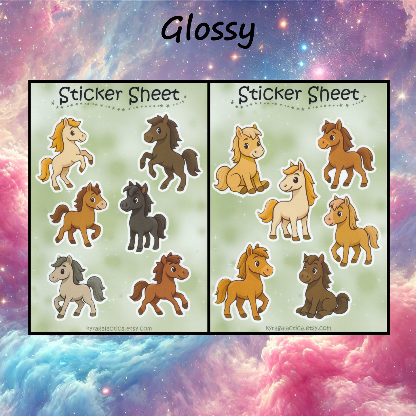 Horse Sticker Set - 2 sheets
