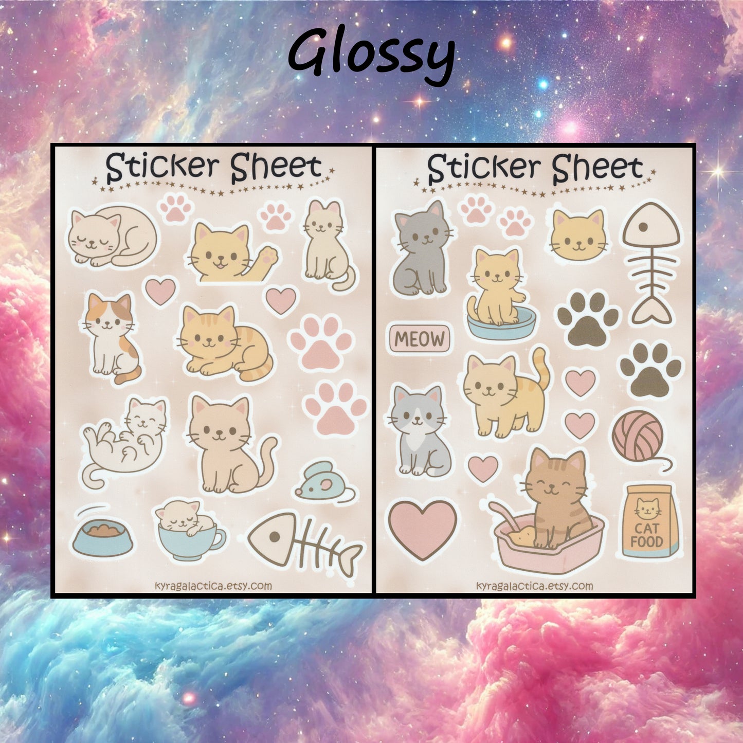Cat Sticker Set – 2 Sheets
