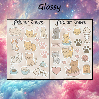 Cat Sticker Set – 2 Sheets