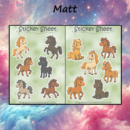 Horse Sticker Set - 2 sheets