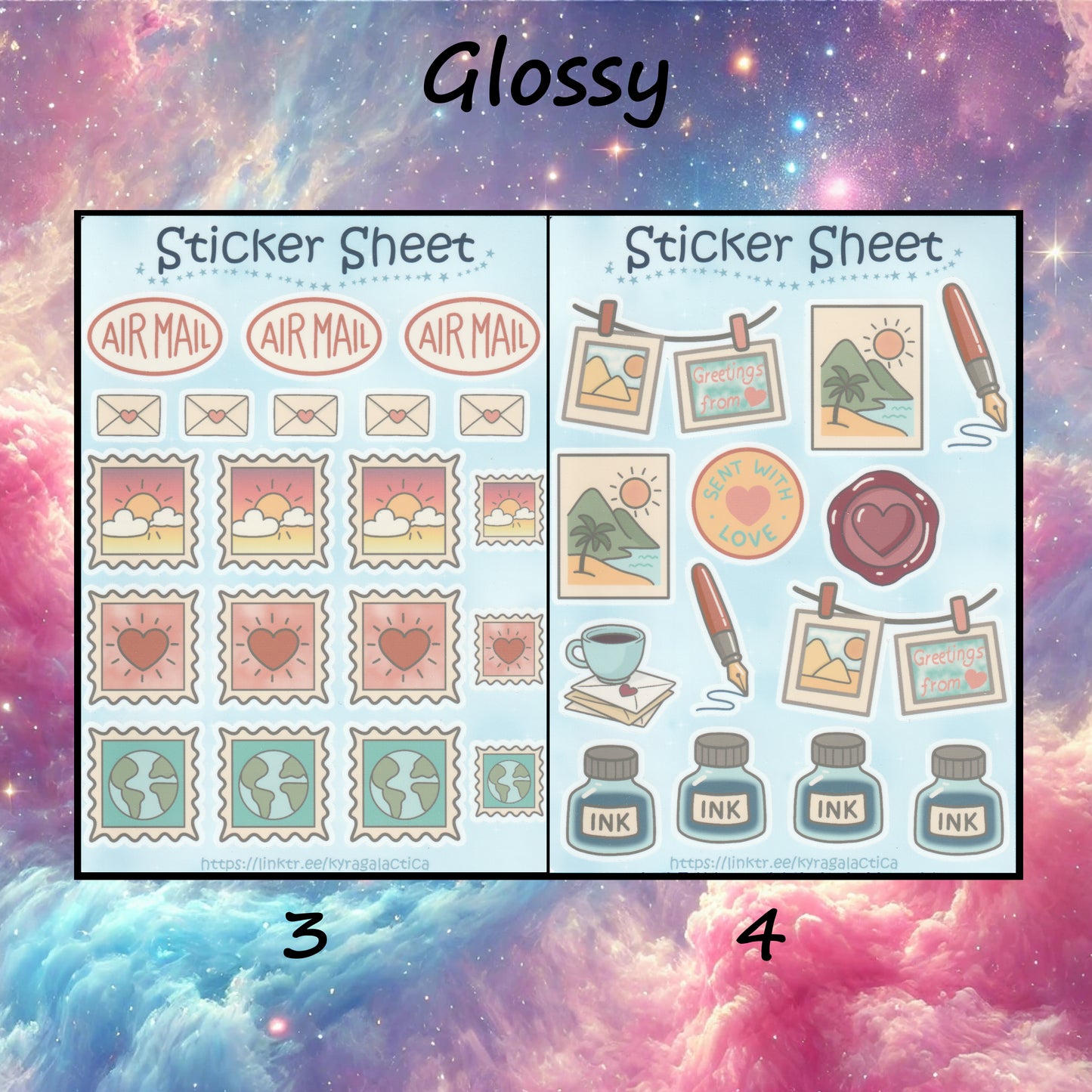 Postcrossing & Snail-Mail Sticker Set – 4 Sheets