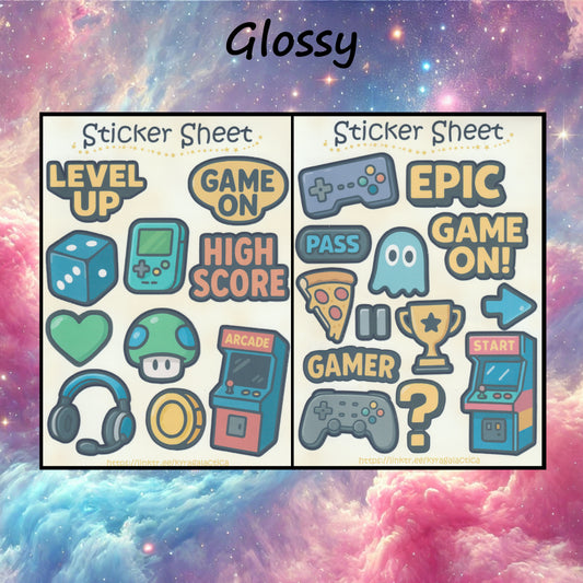 Gaming Sticker Set – 2 sheets