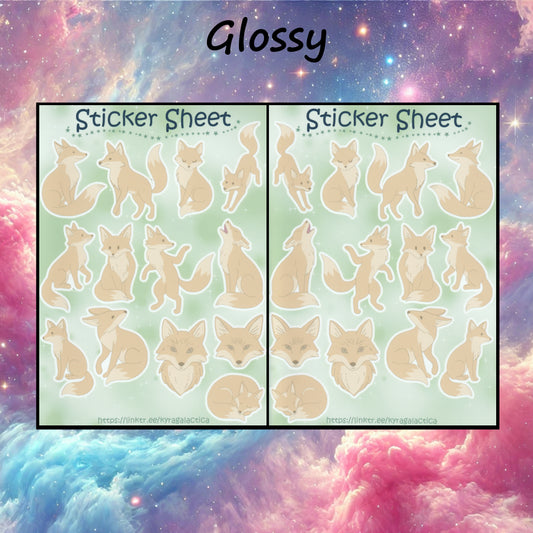 Foxes Sticker Set – 2 Sheets