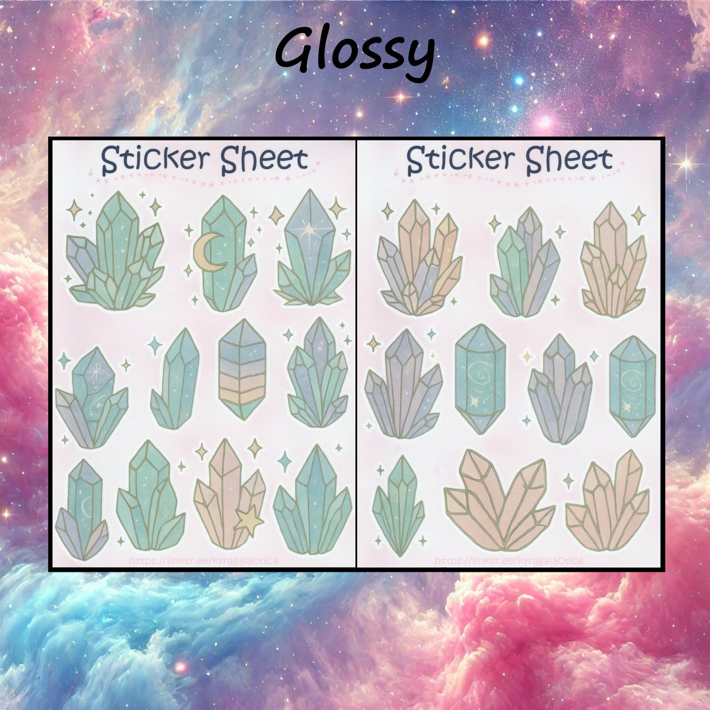Crystals Sticker Set – 2 Sheets 