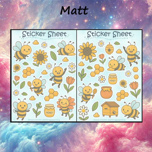 Bee Sticker Set – 2 Sheets 