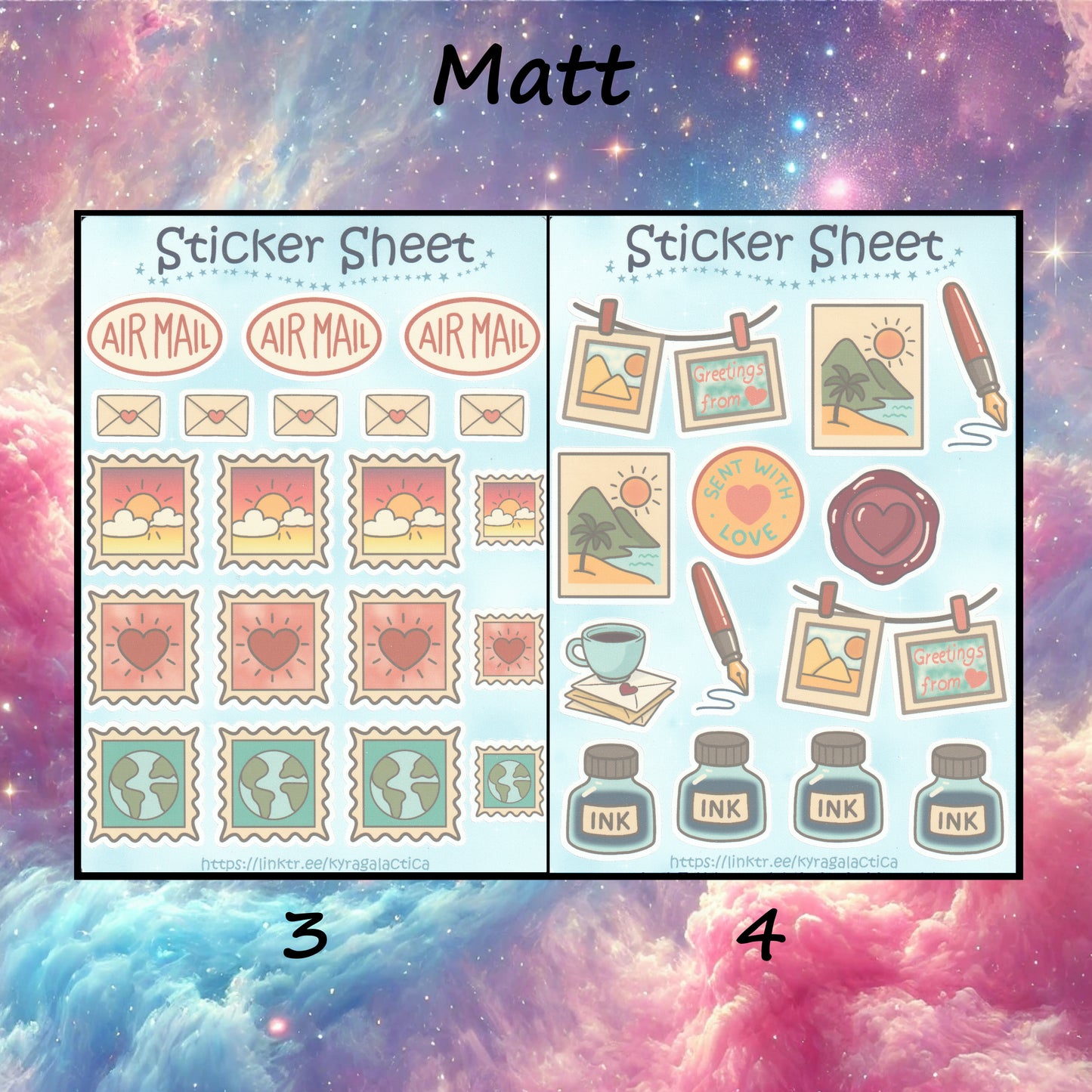 Postcrossing & Snail-Mail Sticker Set – 4 Sheets