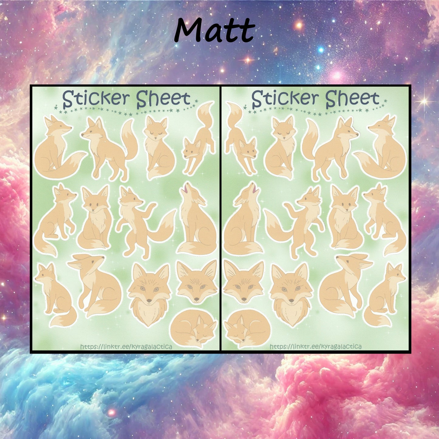 Foxes Sticker Set – 2 Sheets