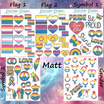 Pride Sticker Set – 1 to 5 sheets