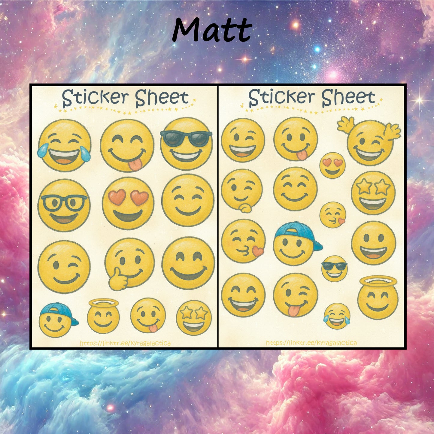 Smiley Sticker Set – 2 sheets