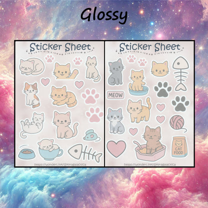 Katzen Sticker Set – 2 Bögen